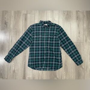 Fjallraven Mens Skog Flannel Shirt Button Up Long Sleeve Green Plaid‎ XL